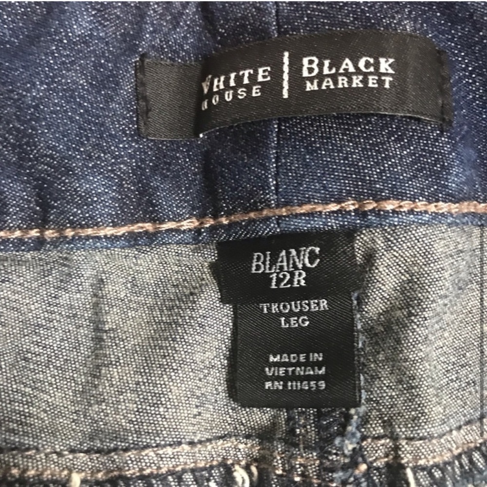 WHBM Denim Trouser Pant 12R - Picture 3 of 5
